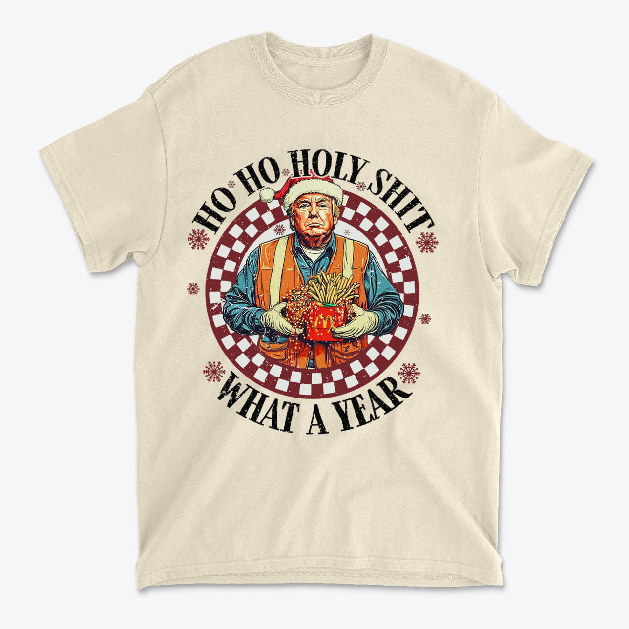 Ho Ho Holy Shit What A Year Funny Christmas Tee