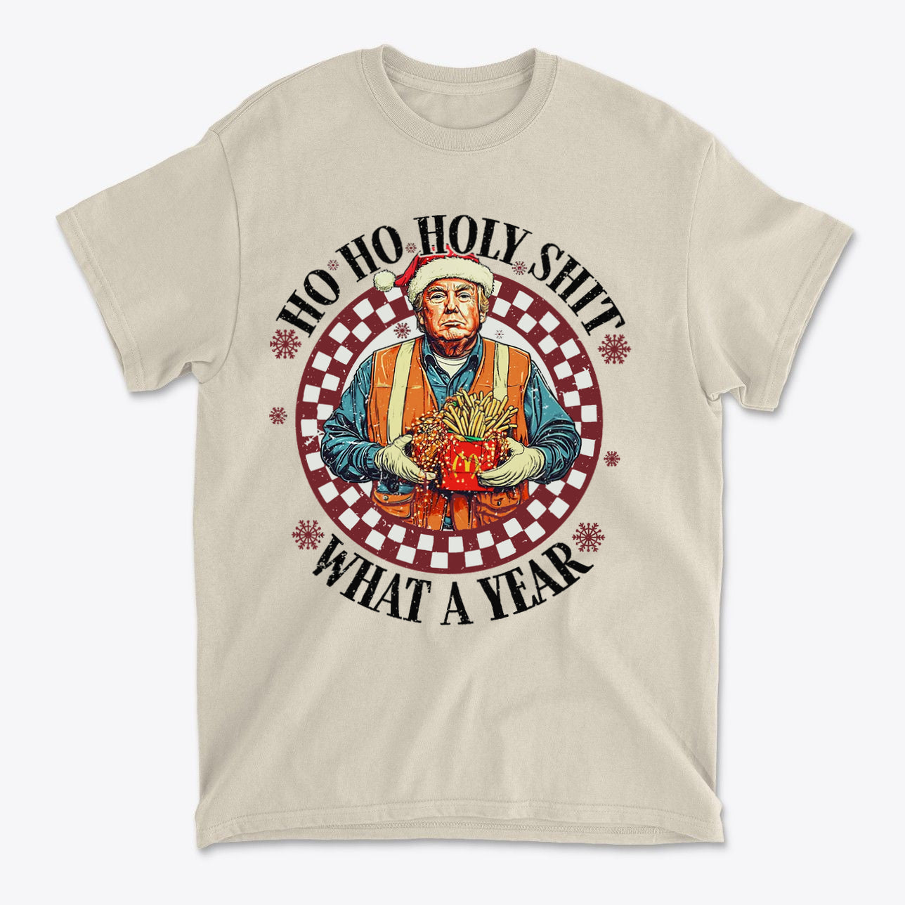 Ho Ho Holy Shit What A Year Funny Christmas Tee