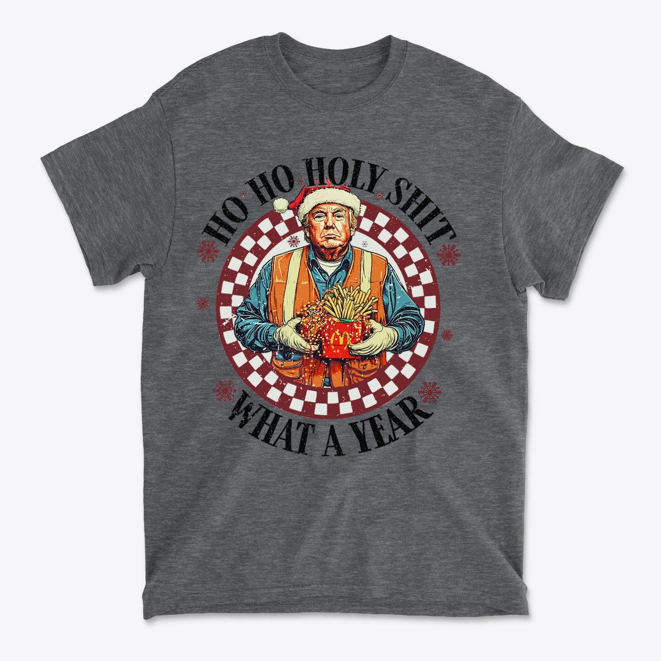 Ho Ho Holy Shit What A Year Funny Christmas Tee