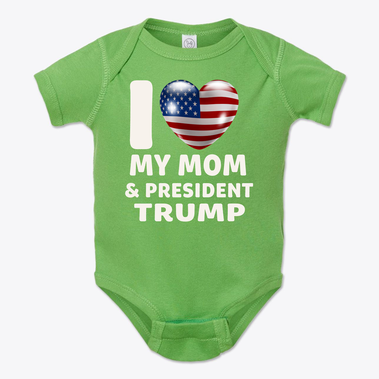 I Love My Mom & President Trump Baby Onesie