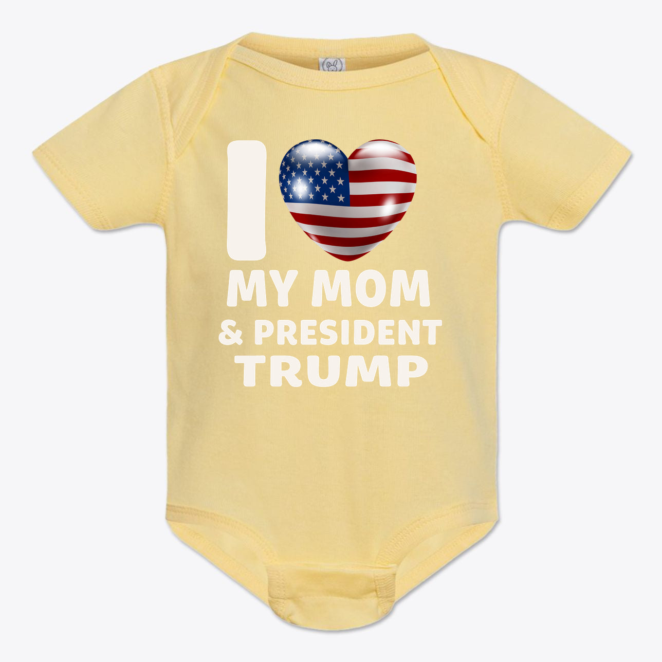 I Love My Mom & President Trump Baby Onesie