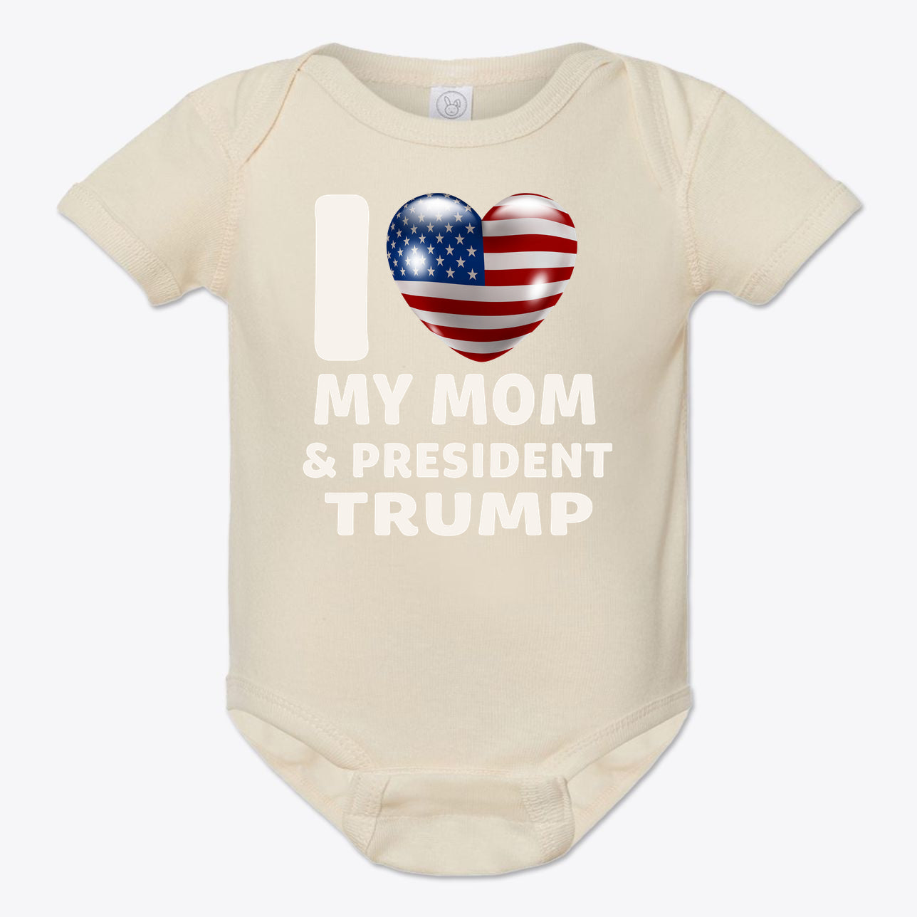 I Love My Mom & President Trump Baby Onesie