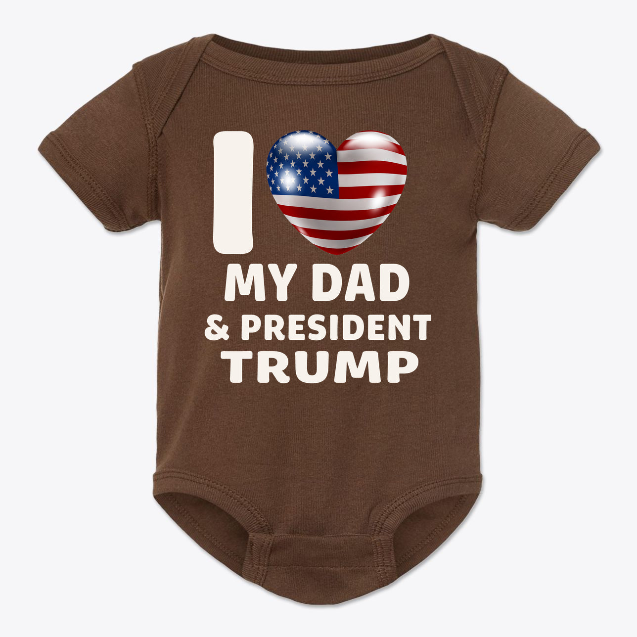 I Love My Dad & President Trump Baby Onesie