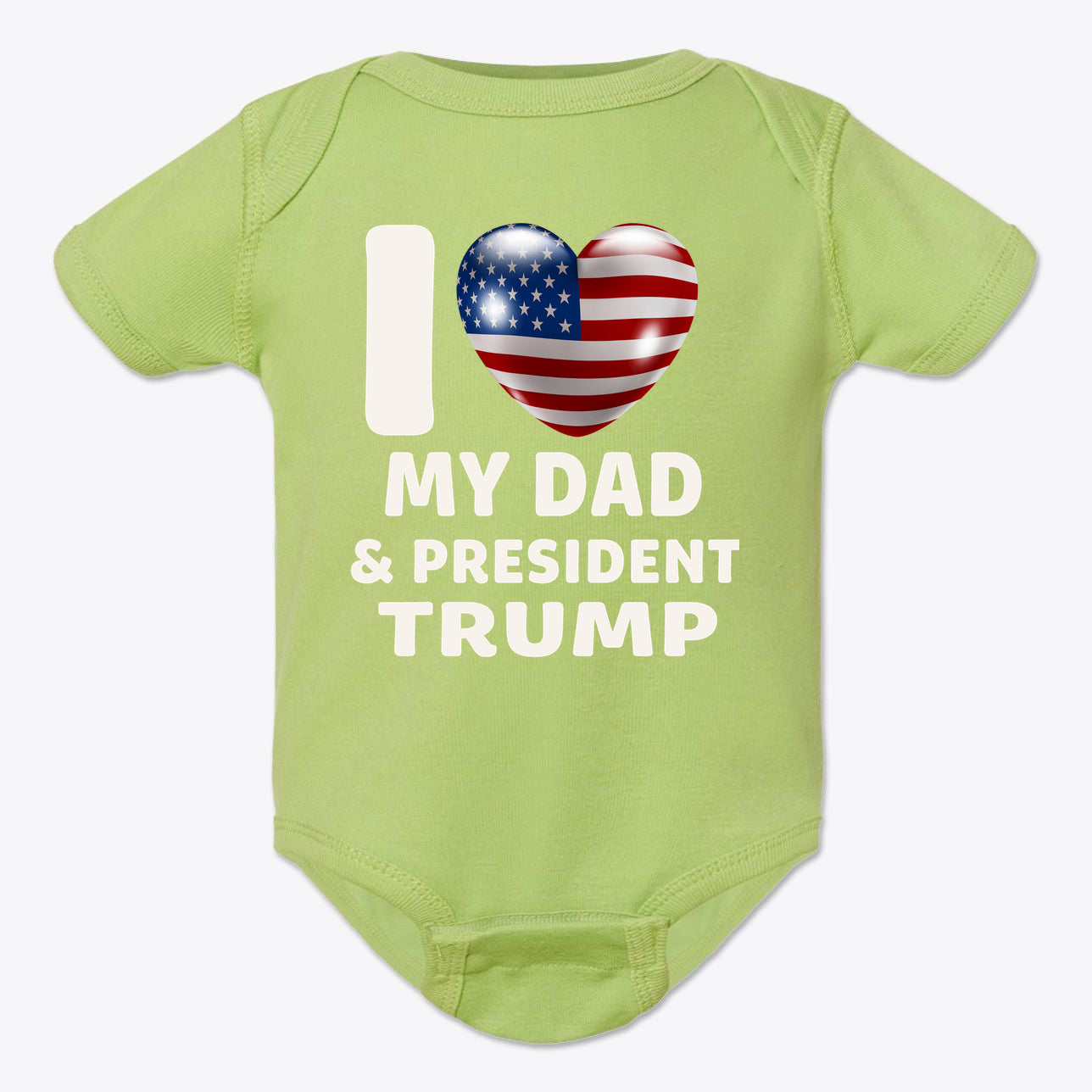 I Love My Dad & President Trump Baby Onesie