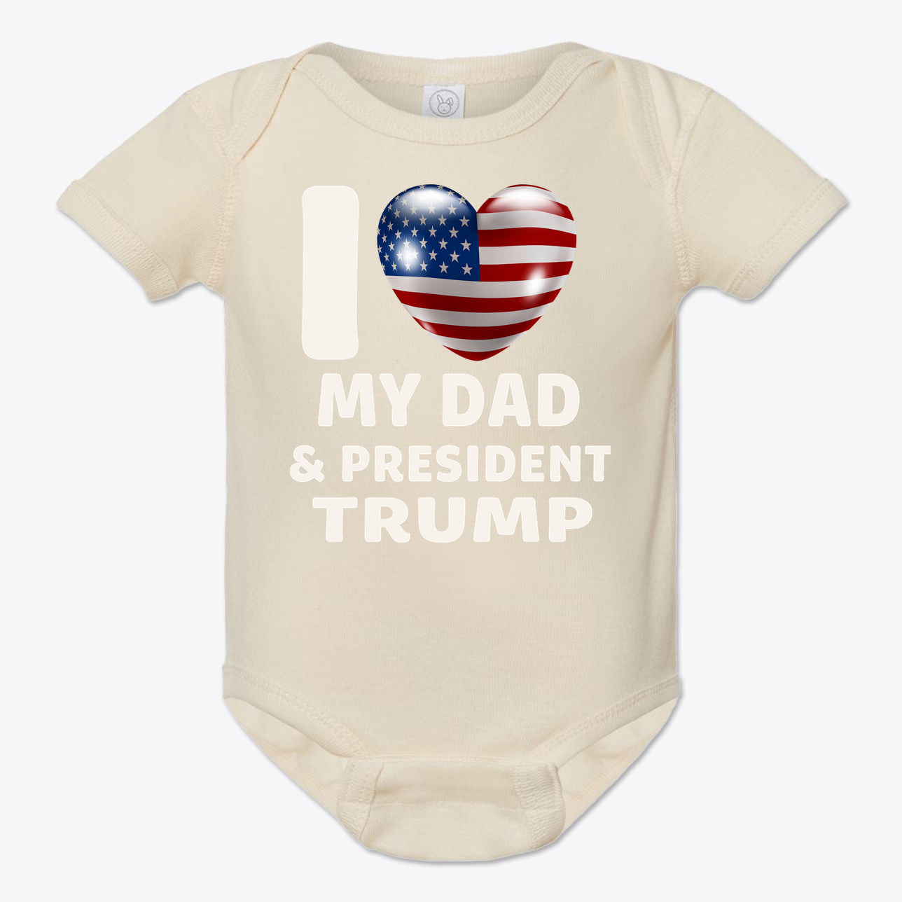 I Love My Dad & President Trump Baby Onesie