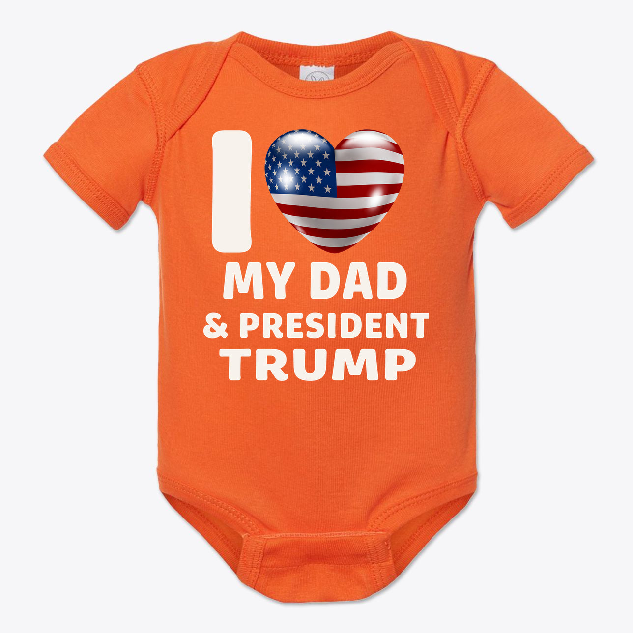 I Love My Dad & President Trump Baby Onesie