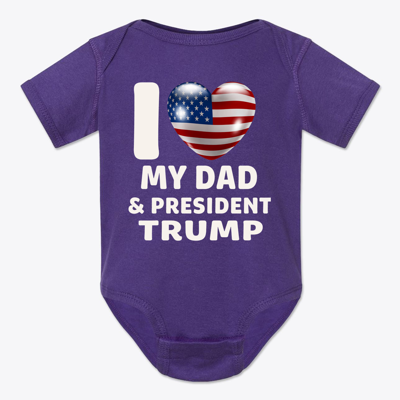I Love My Dad & President Trump Baby Onesie