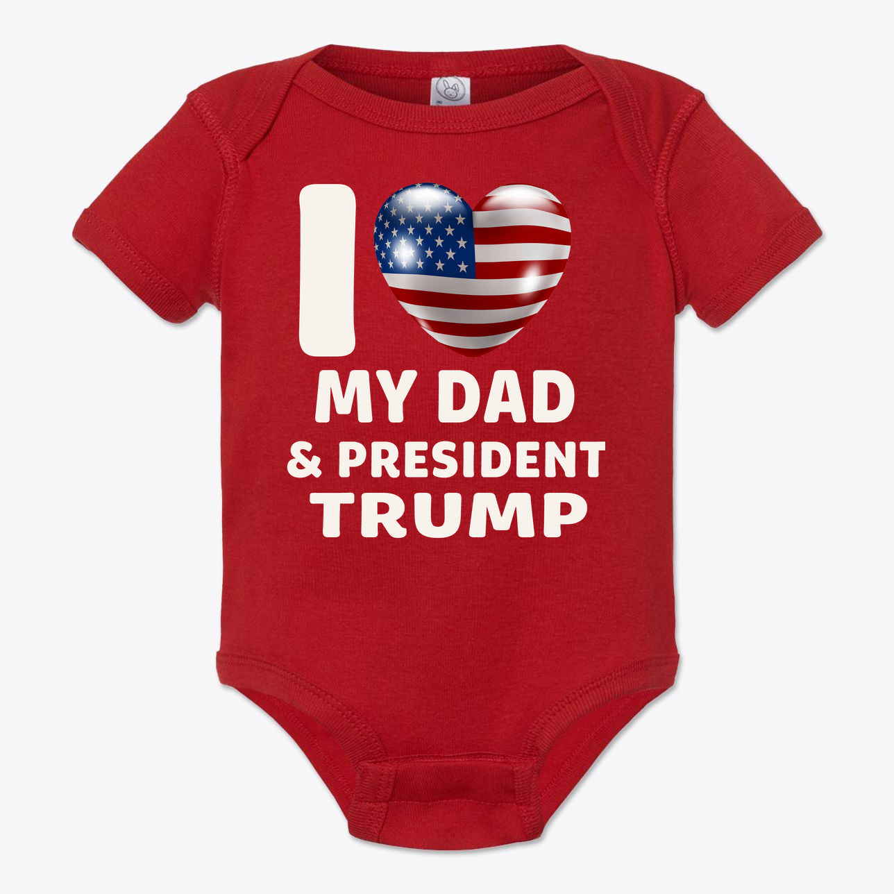I Love My Dad & President Trump Baby Onesie