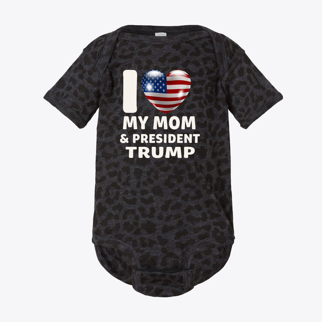 I Love My Mom & President Trump Infant Fine Jersey Bodysuit
