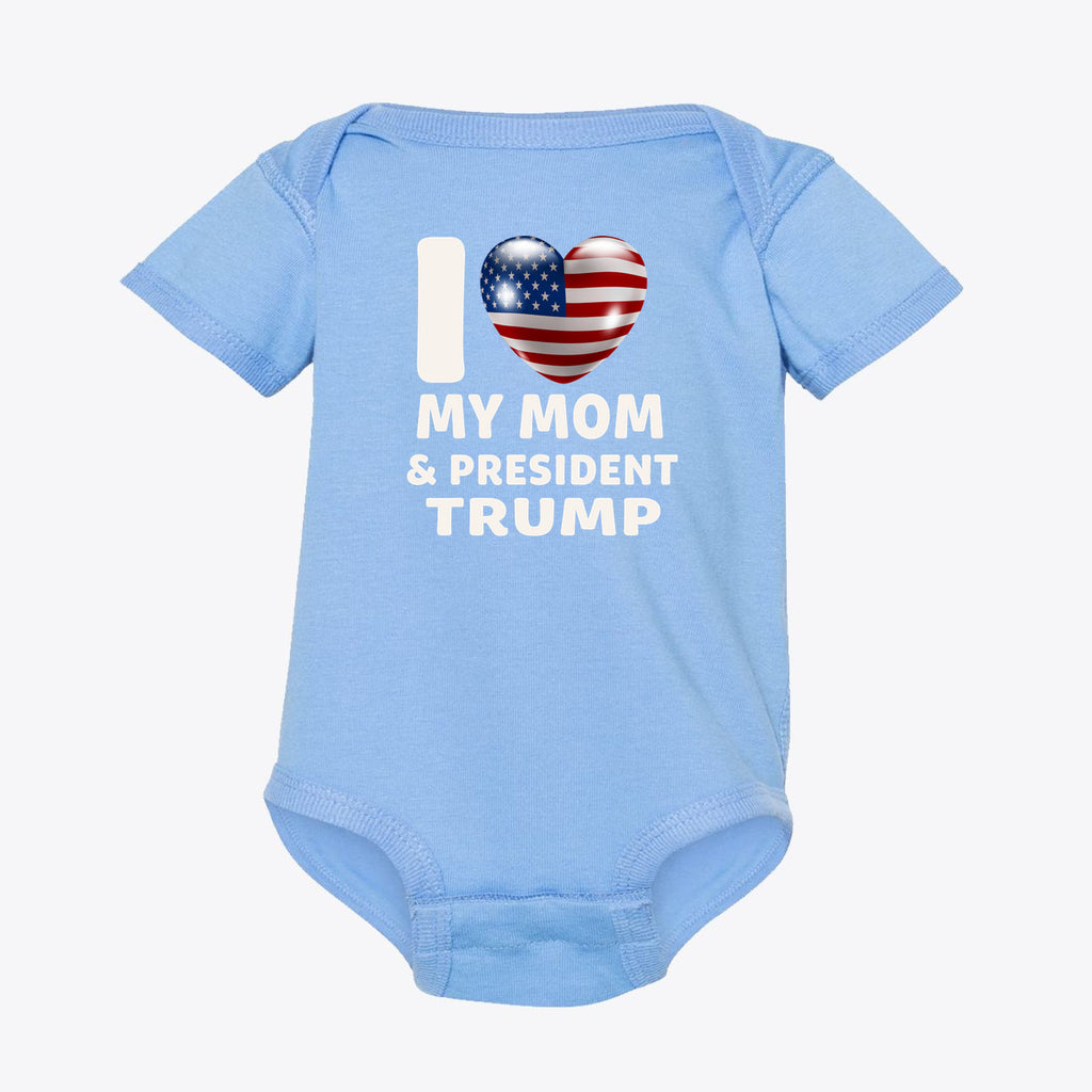 I Love My Mom & President Trump Infant Fine Jersey Bodysuit