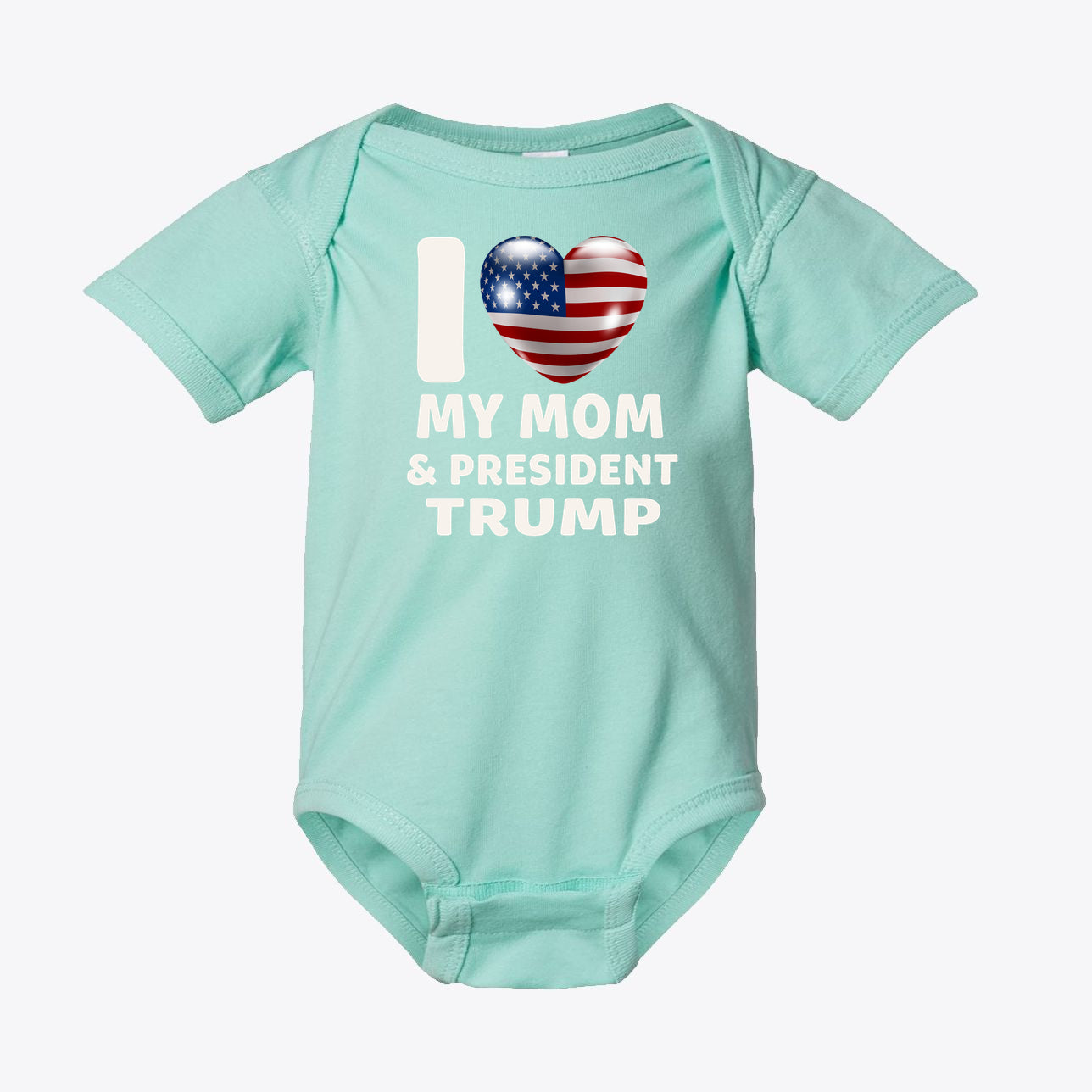 I Love My Mom & President Trump Infant Fine Jersey Bodysuit