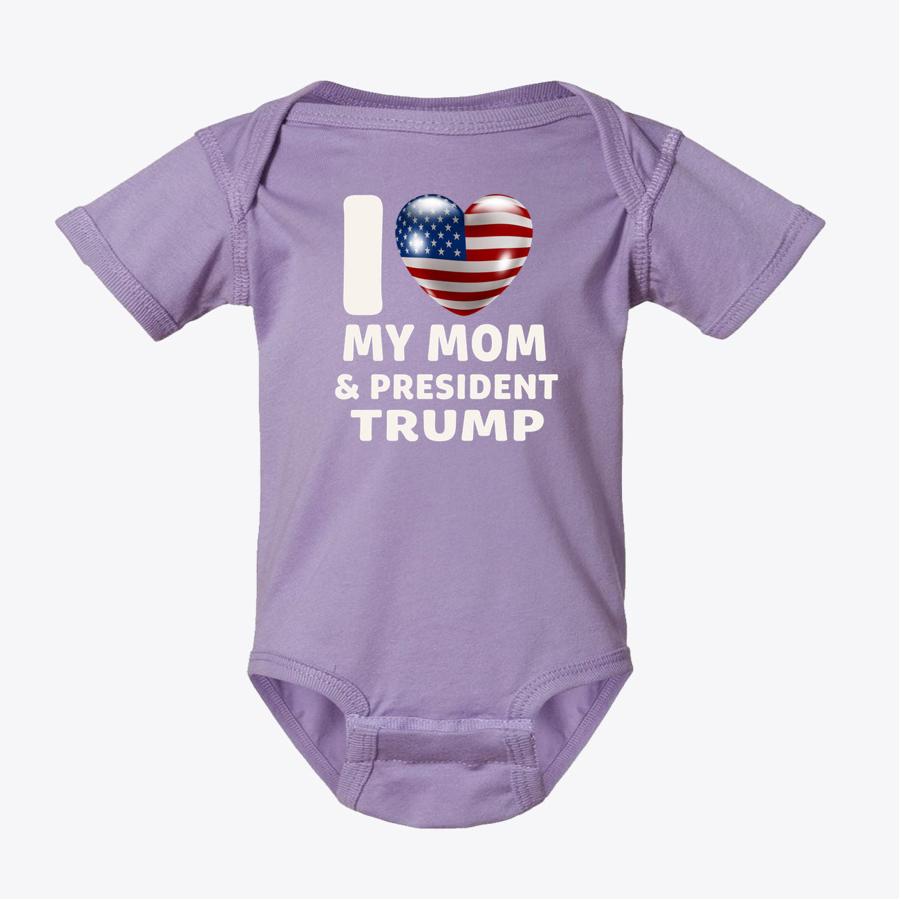 I Love My Mom & President Trump Infant Fine Jersey Bodysuit