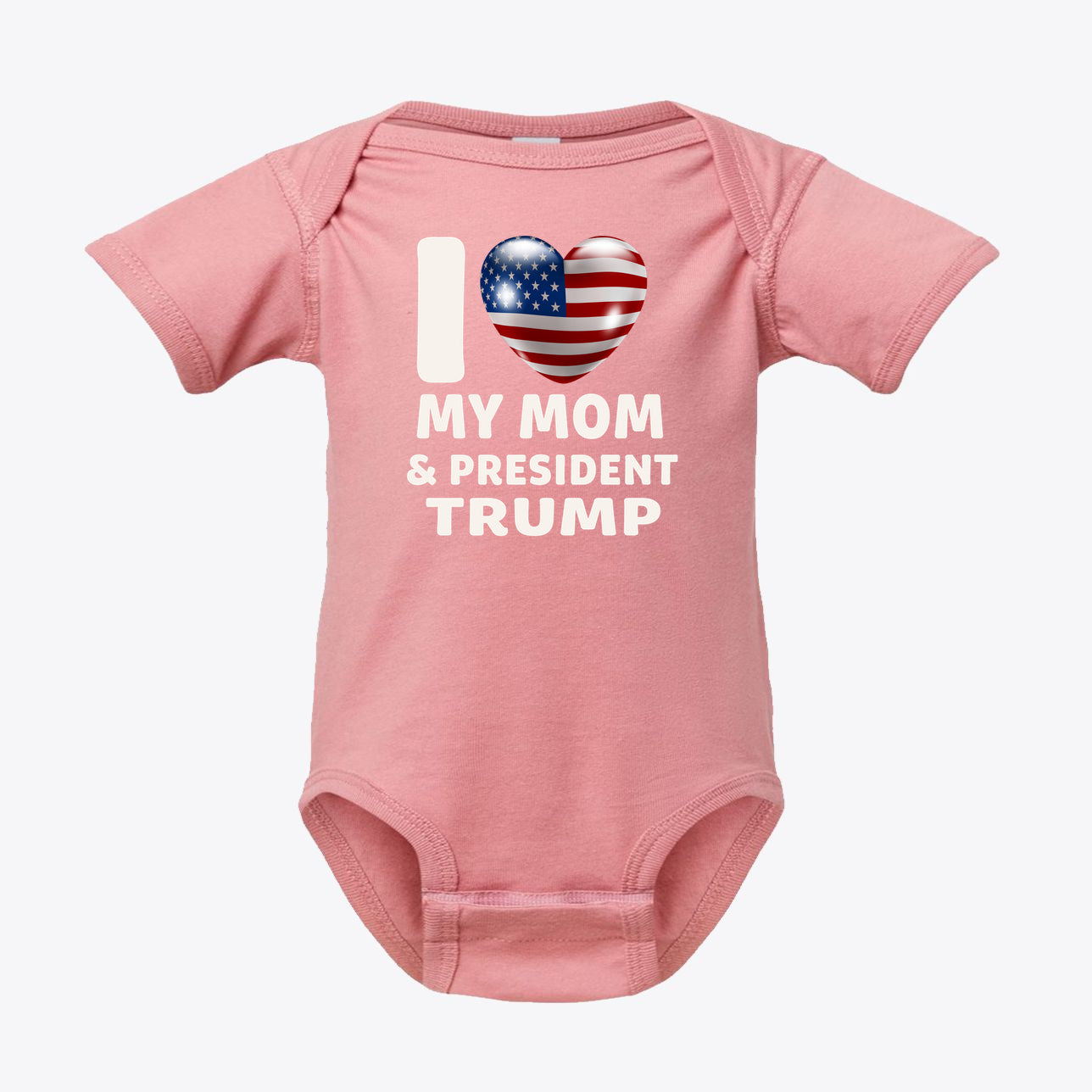 I Love My Mom & President Trump Infant Fine Jersey Bodysuit
