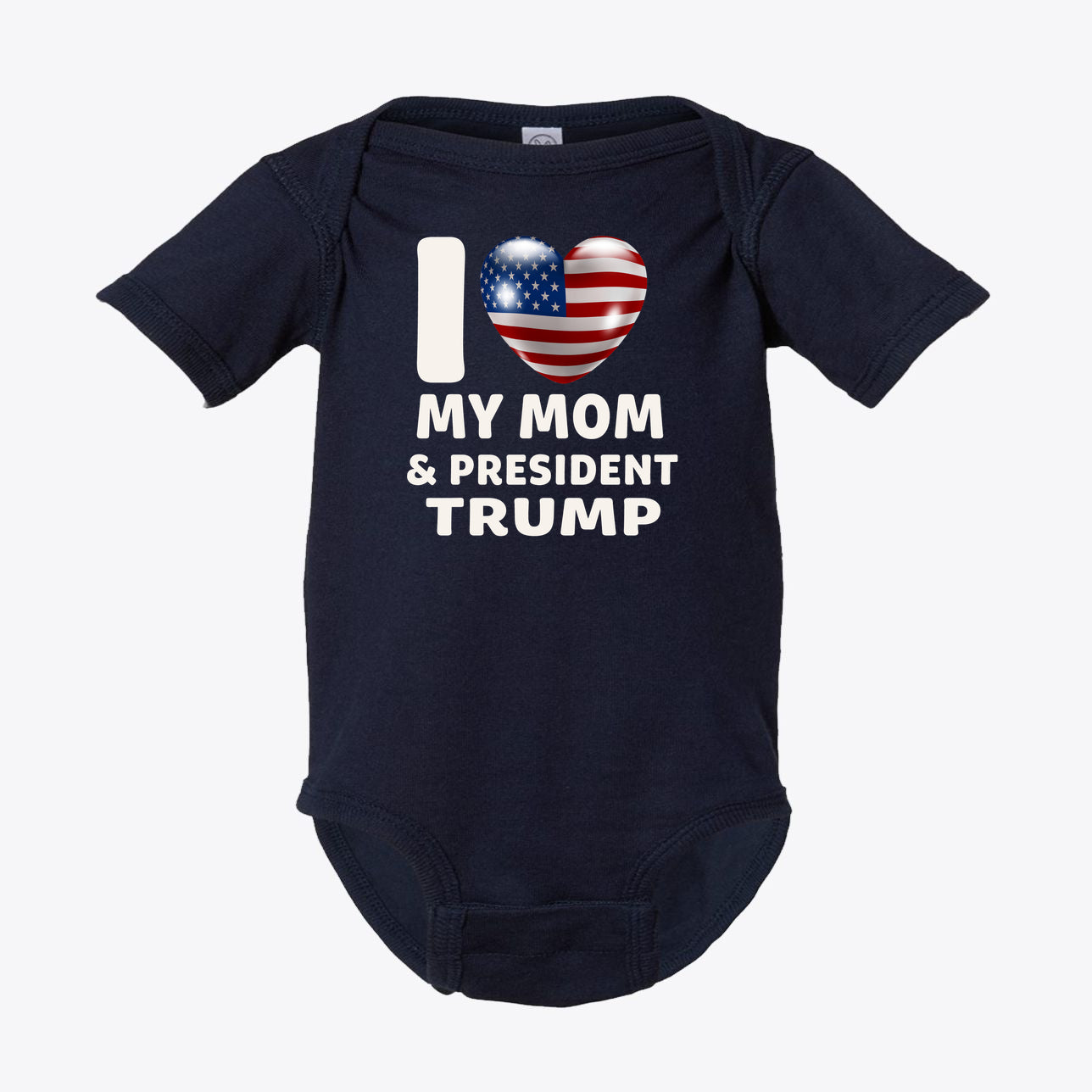 I Love My Mom & President Trump Infant Fine Jersey Bodysuit