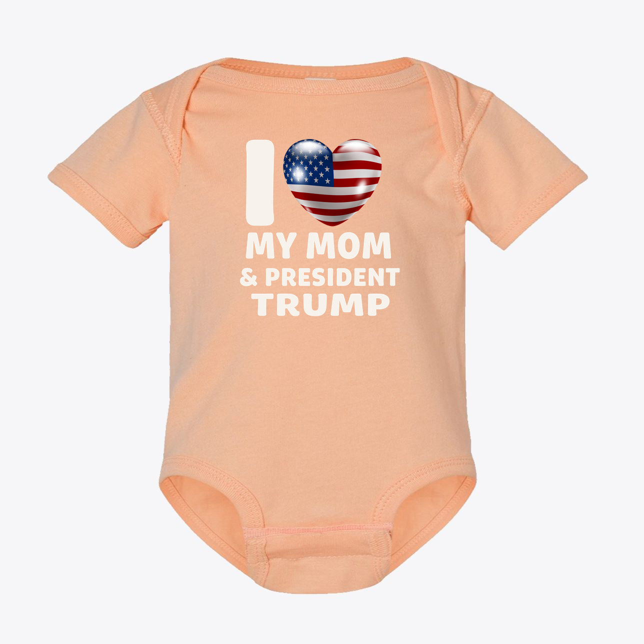 I Love My Mom & President Trump Infant Fine Jersey Bodysuit