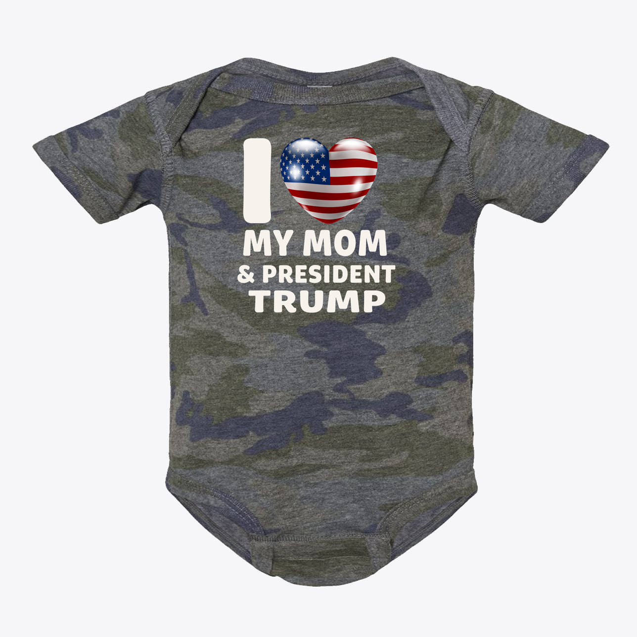 I Love My Mom & President Trump Infant Fine Jersey Bodysuit