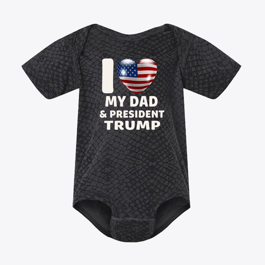 I Love My Dad & President Trump Infant Fine Jersey Bodysuit