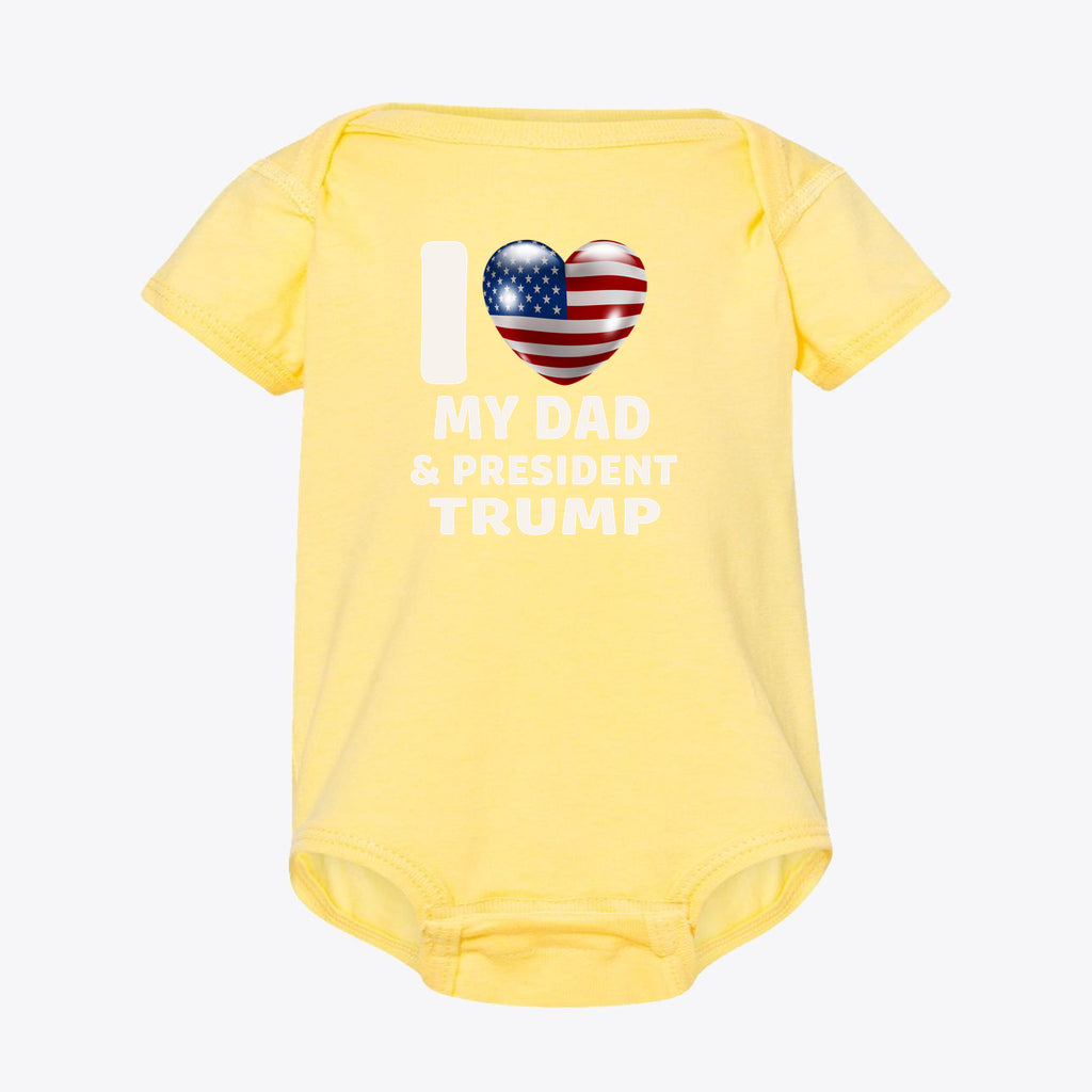 I Love My Dad & President Trump Infant Fine Jersey Bodysuit