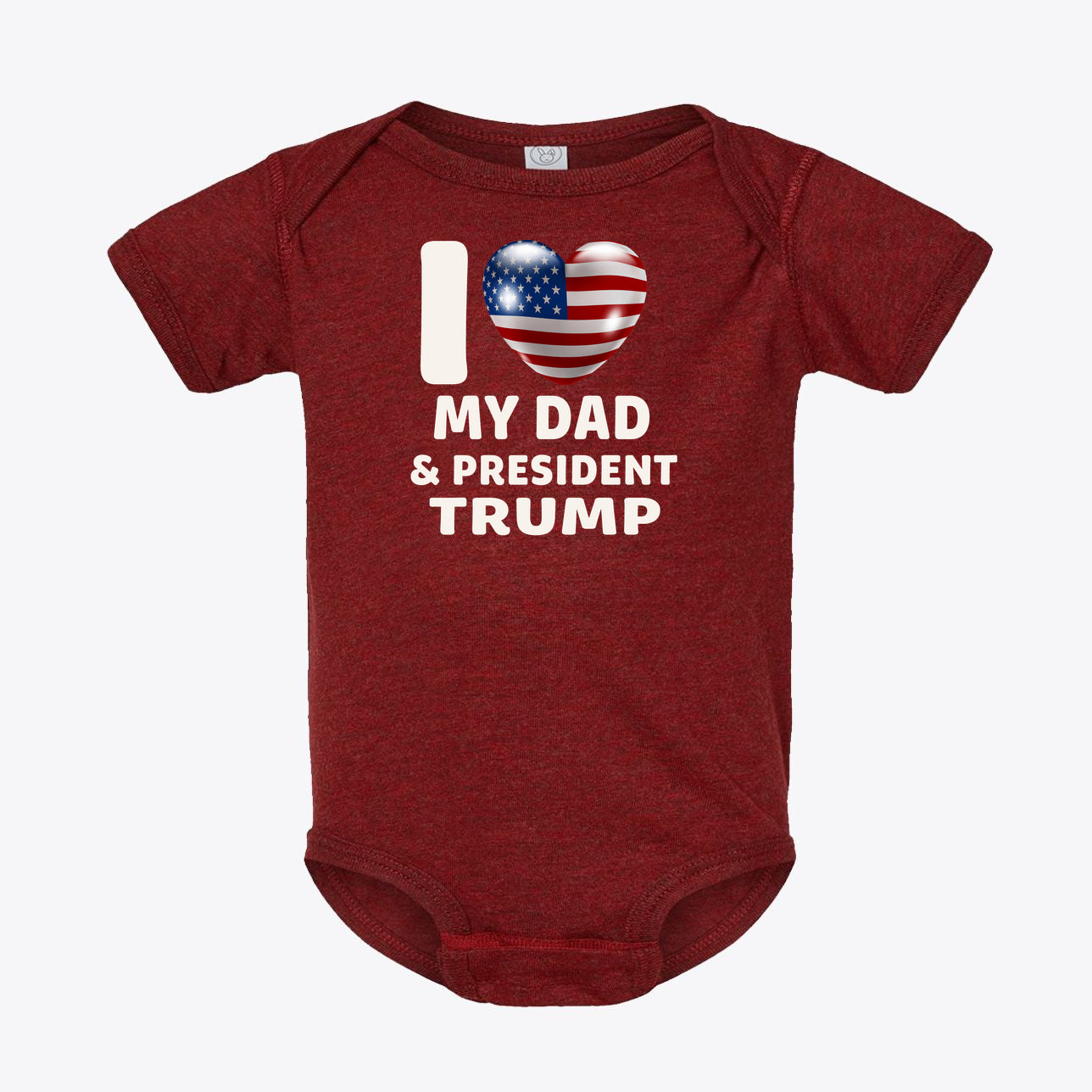 I Love My Dad & President Trump Infant Fine Jersey Bodysuit