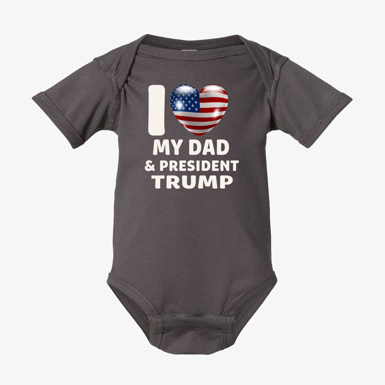 I Love My Dad & President Trump Infant Fine Jersey Bodysuit