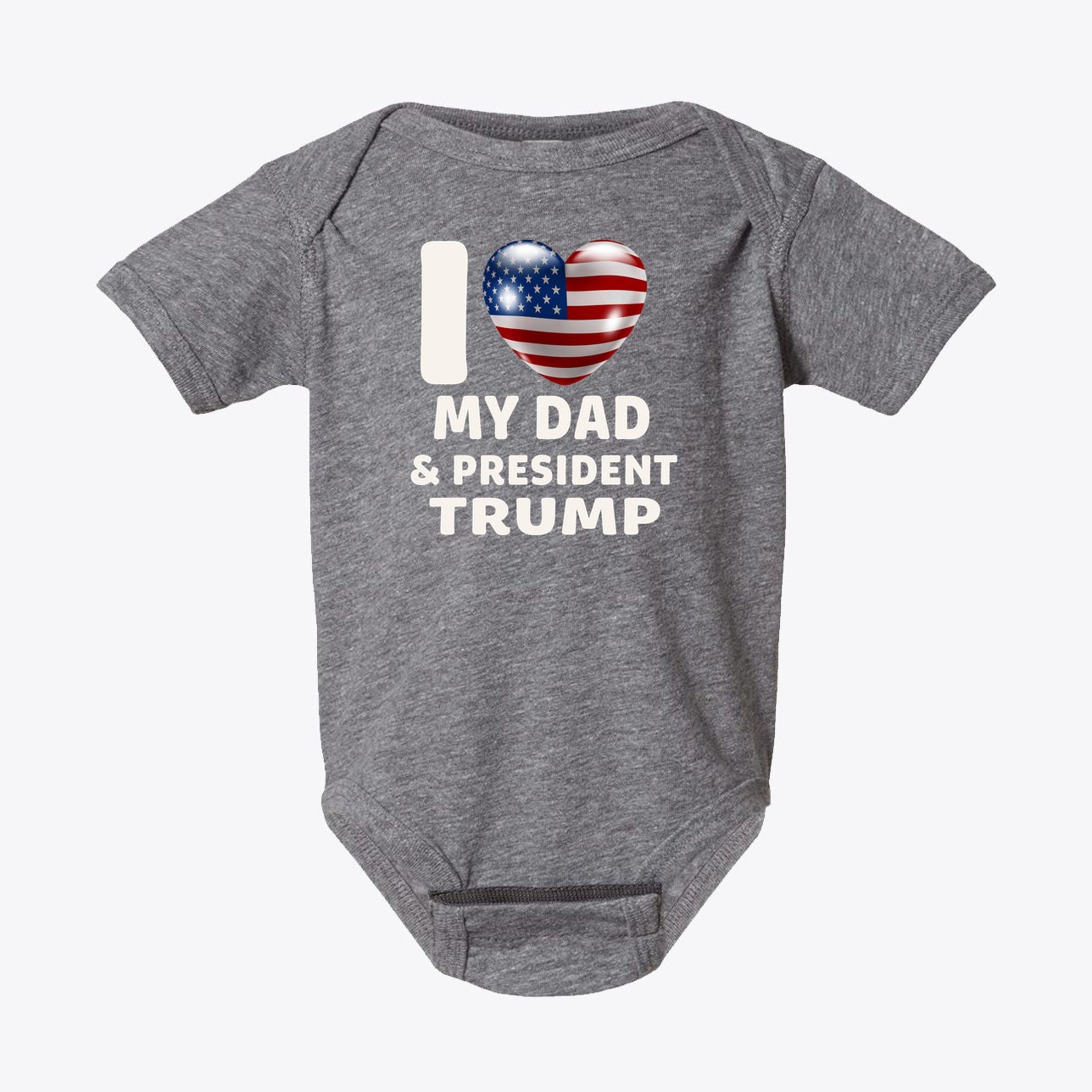 I Love My Dad & President Trump Infant Fine Jersey Bodysuit