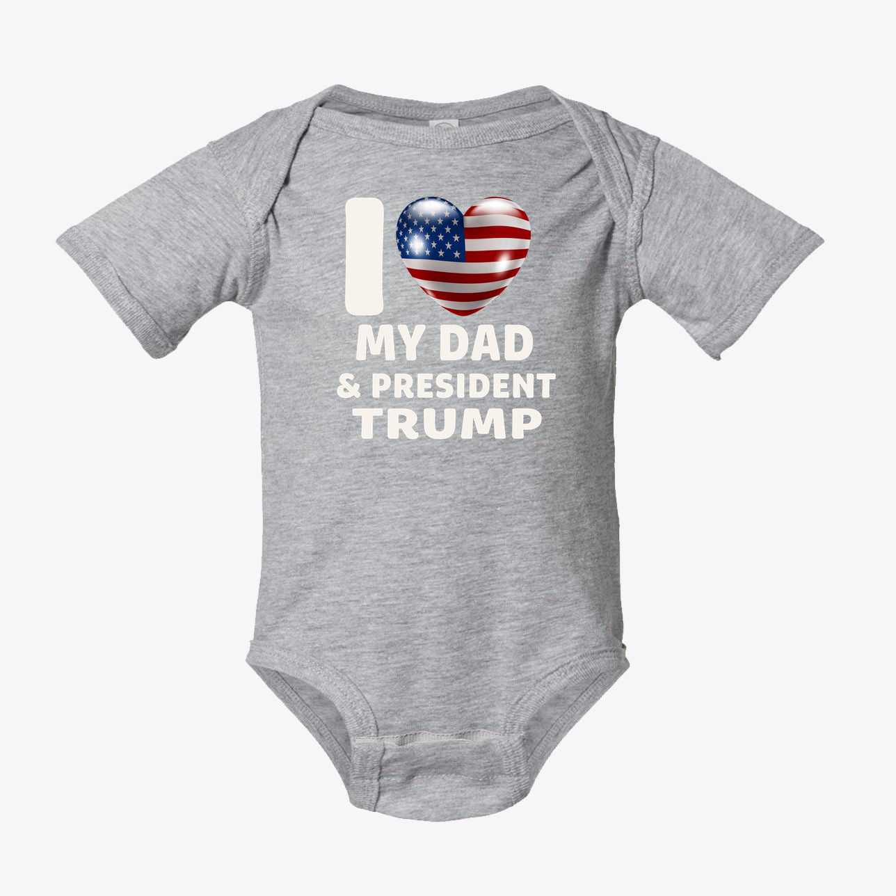 I Love My Dad & President Trump Infant Fine Jersey Bodysuit