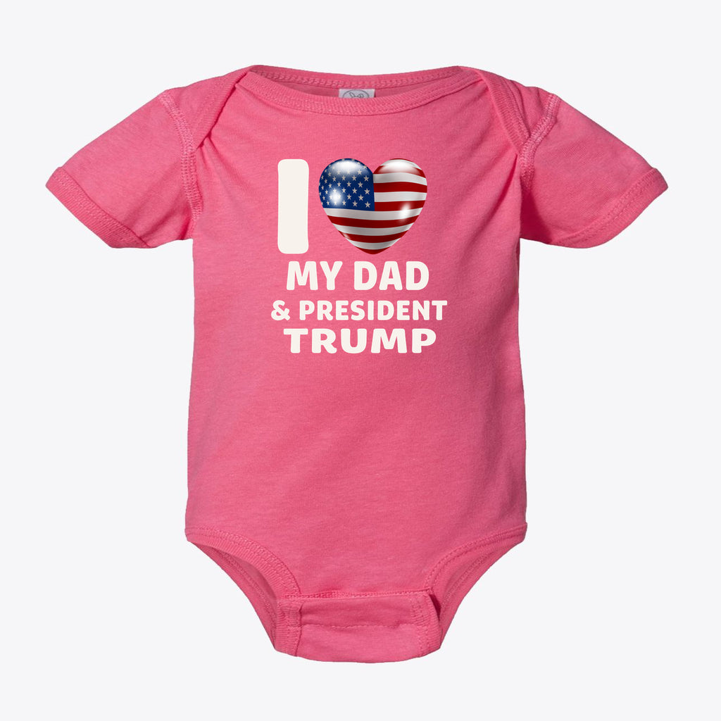 SP-front-HPK-1885I Love My Dad & President Trump Infant Fine Jersey Bodysuit