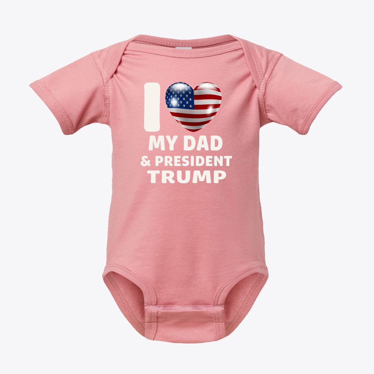 I Love My Dad & President Trump Infant Fine Jersey Bodysuit