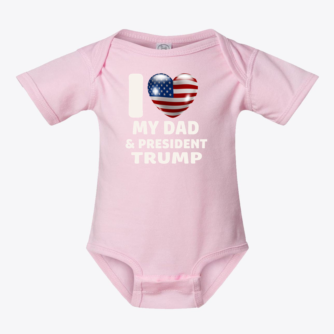 I Love My Dad & President Trump Infant Fine Jersey Bodysuit