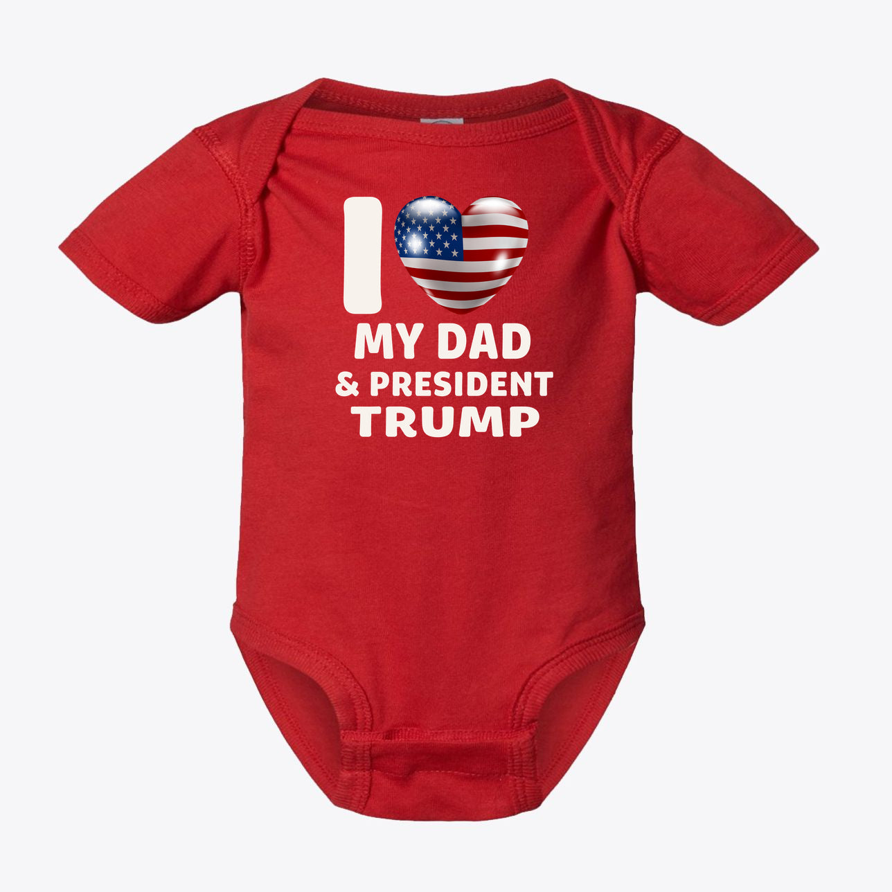 I Love My Dad & President Trump Infant Fine Jersey Bodysuit