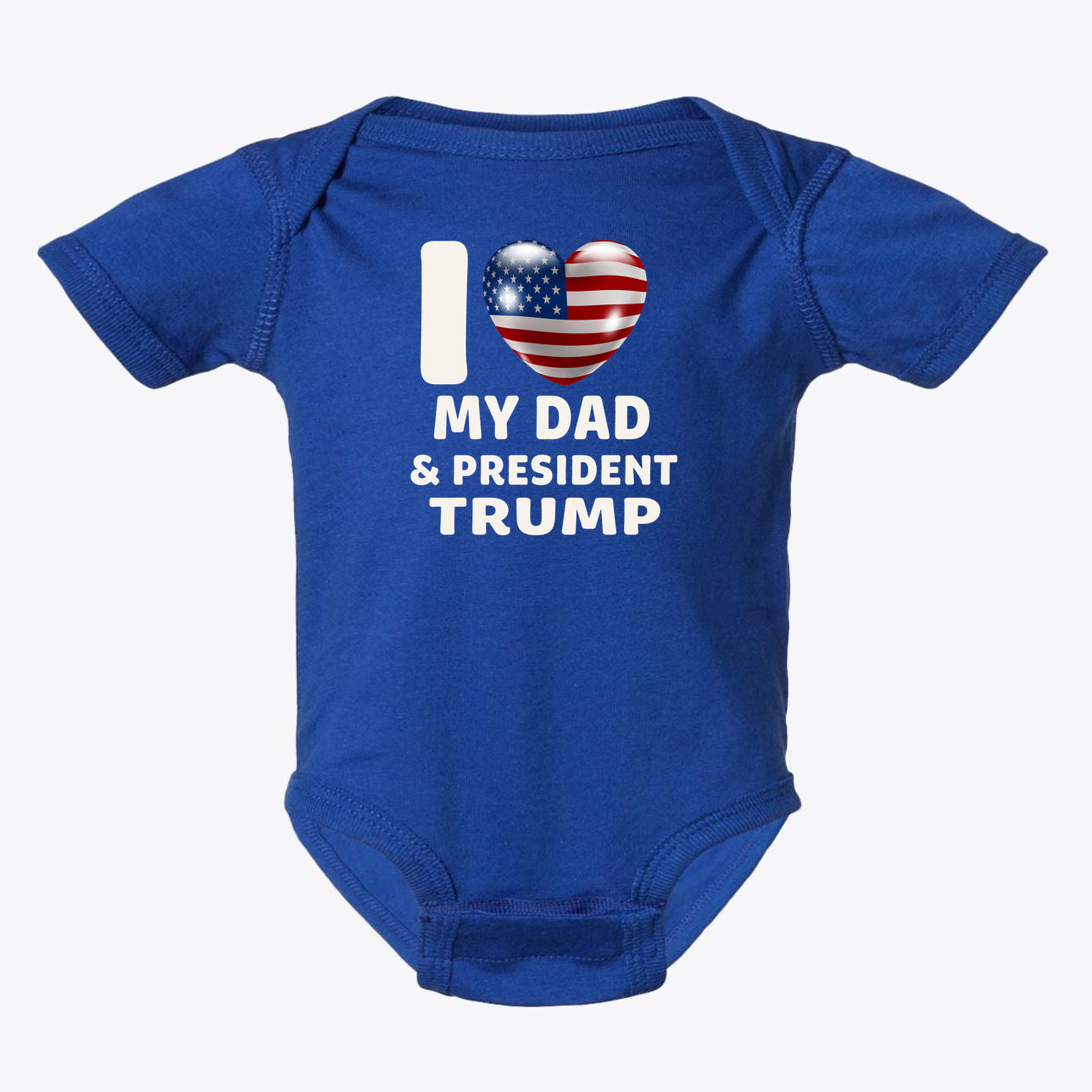 I Love My Dad & President Trump Infant Fine Jersey Bodysuit