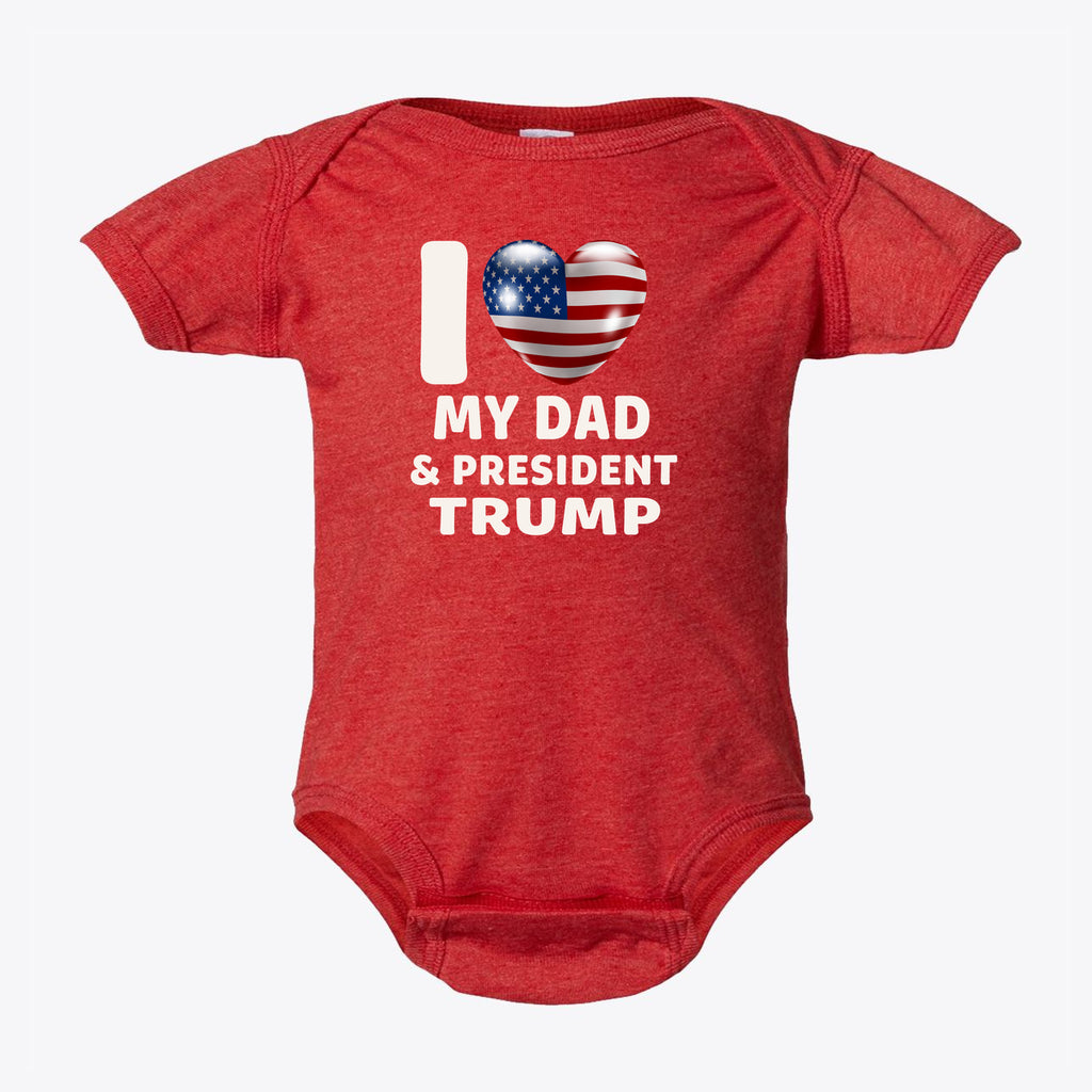 SP-front-VRD-1932I Love My Dad & President Trump Infant Fine Jersey Bodysuit