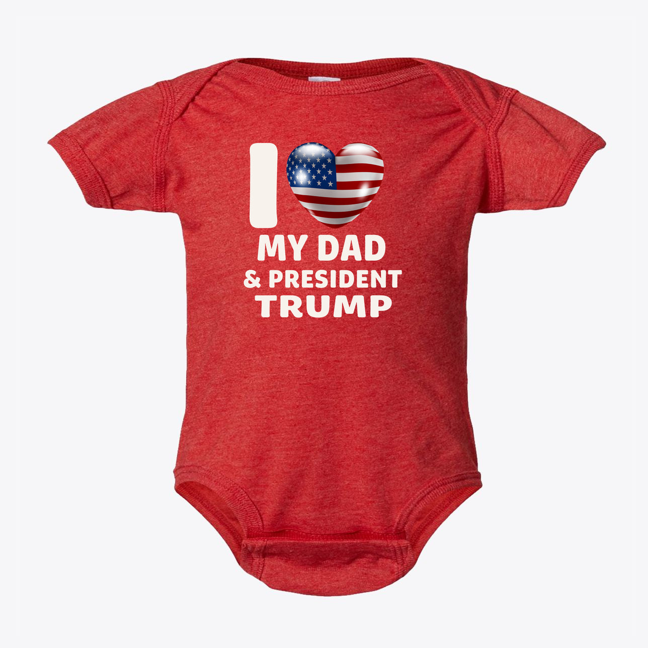 SP-front-VRD-1932I Love My Dad & President Trump Infant Fine Jersey Bodysuit
