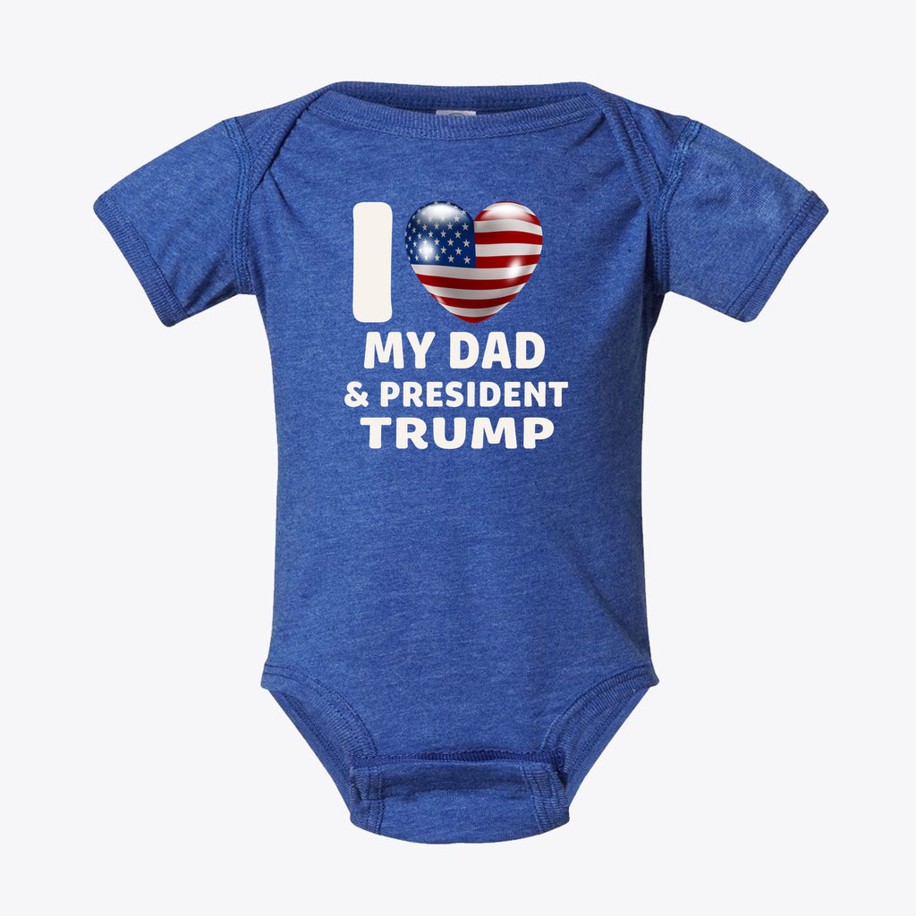 I Love My Dad & President Trump Infant Fine Jersey Bodysuit