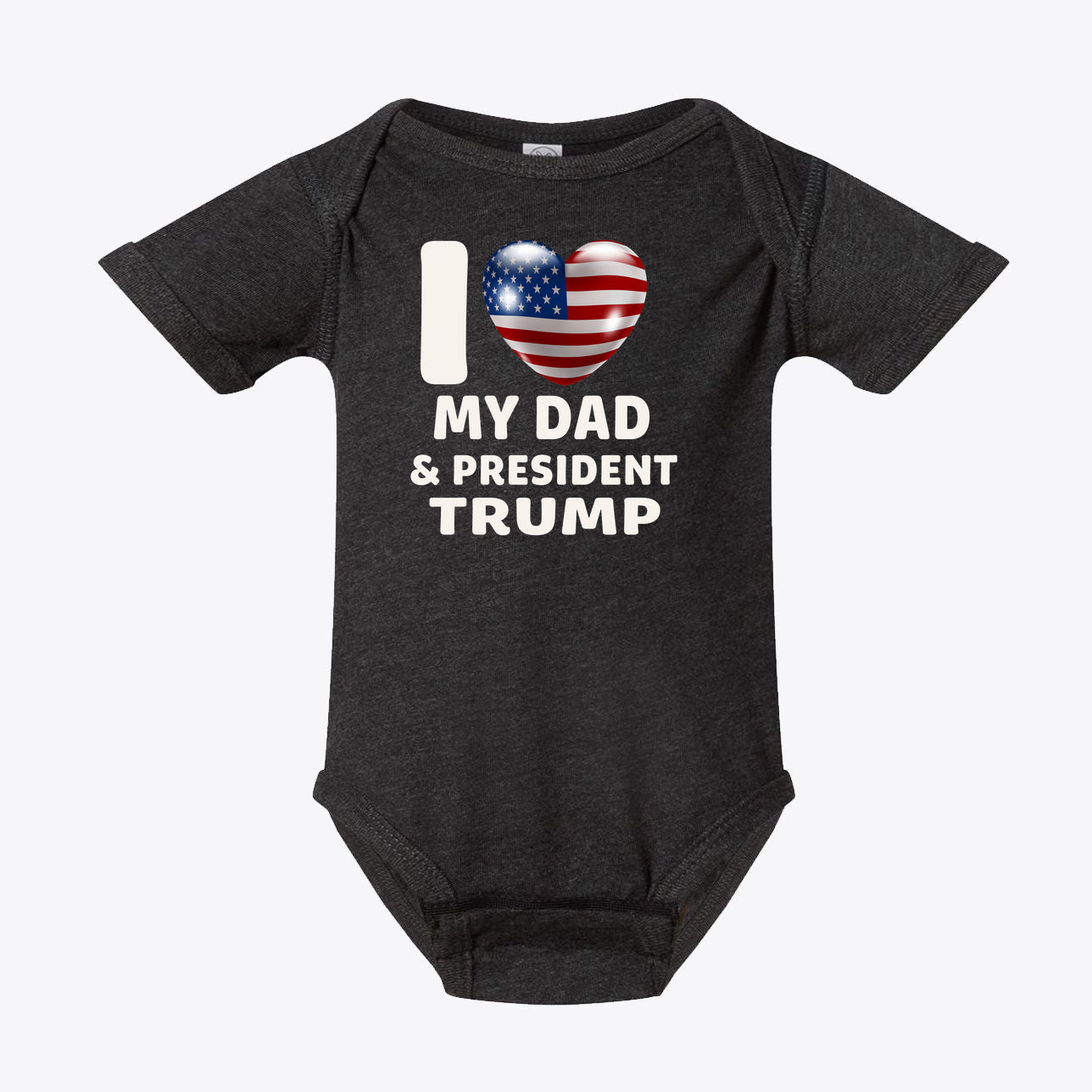 I Love My Dad & President Trump Infant Fine Jersey Bodysuit