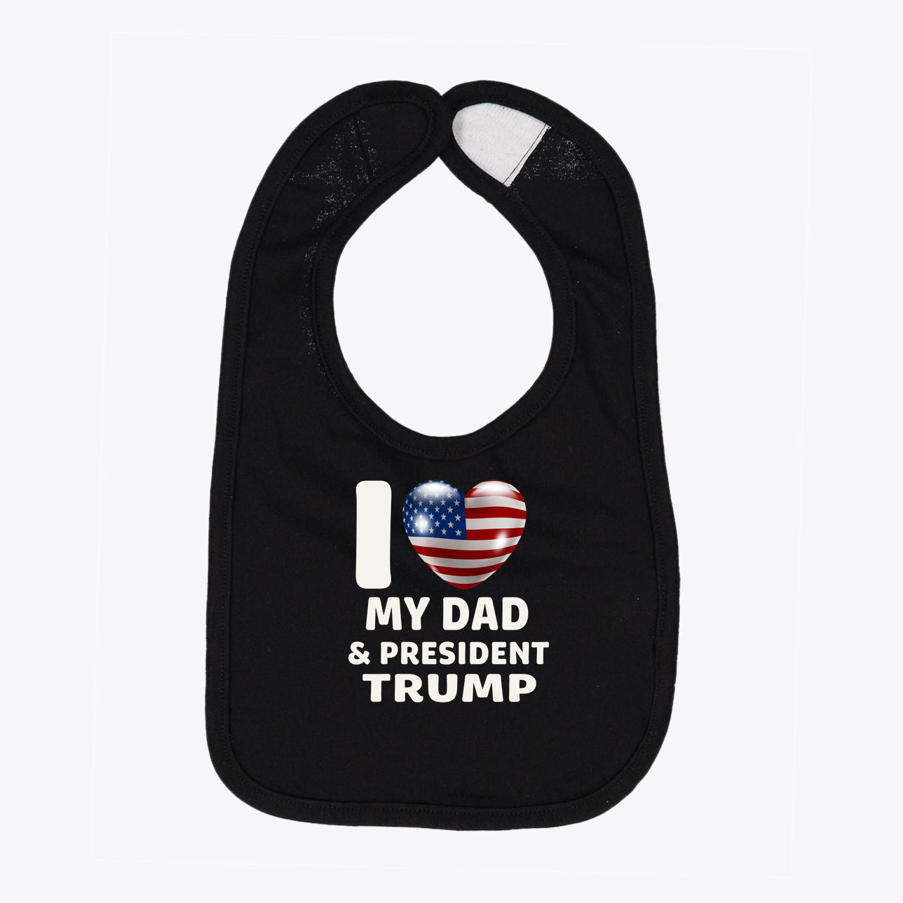 I Love My Dad & President Trump Infant Premium Jersey Bib