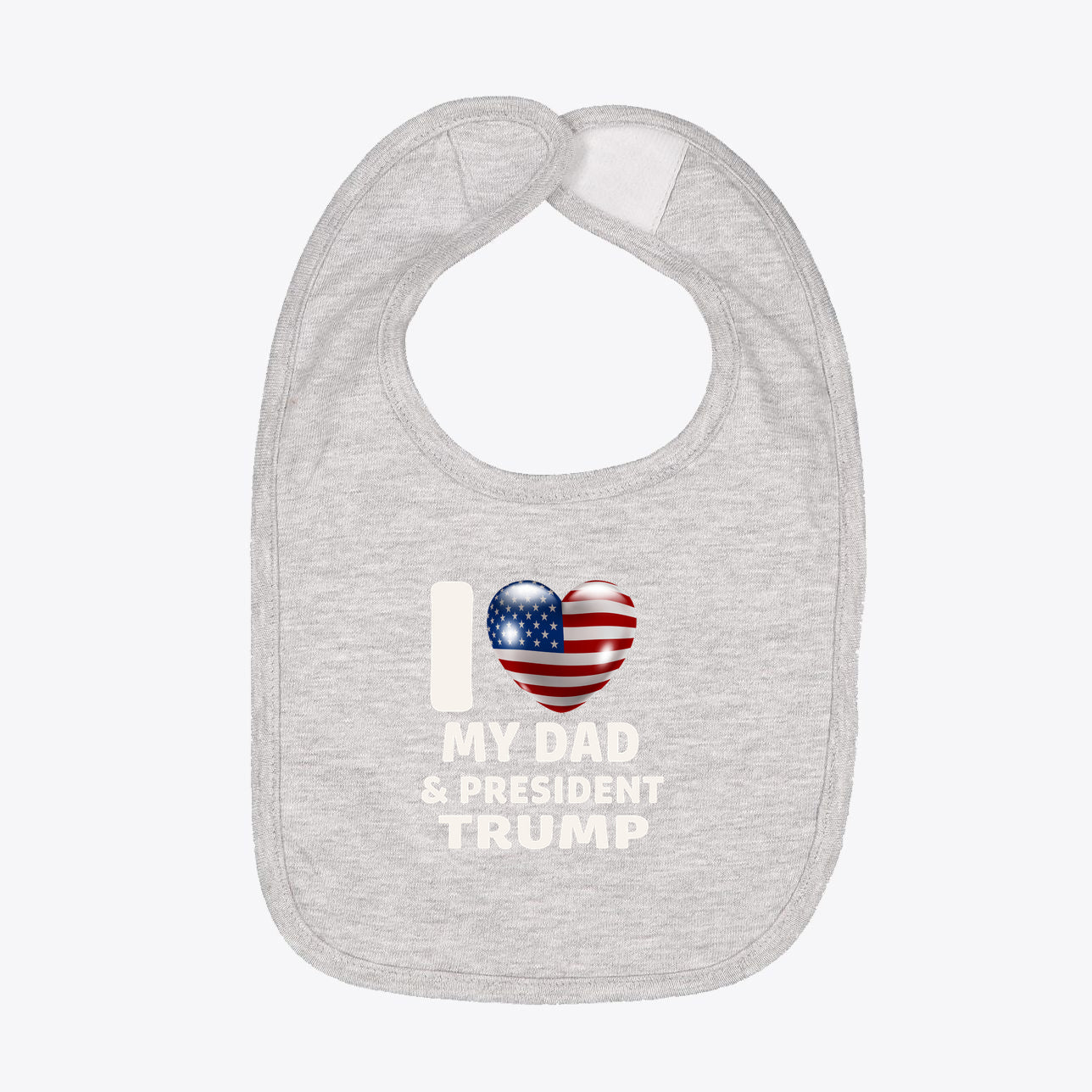 I Love My Dad & President Trump Infant Premium Jersey Bib