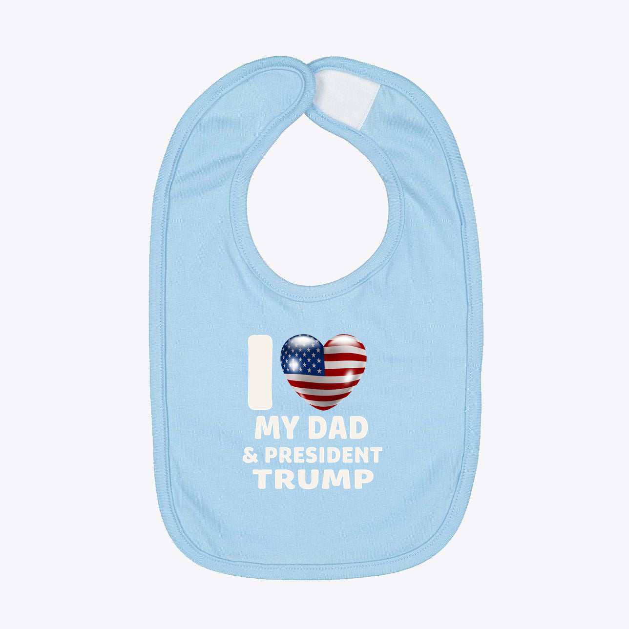 I Love My Dad & President Trump Infant Premium Jersey Bib