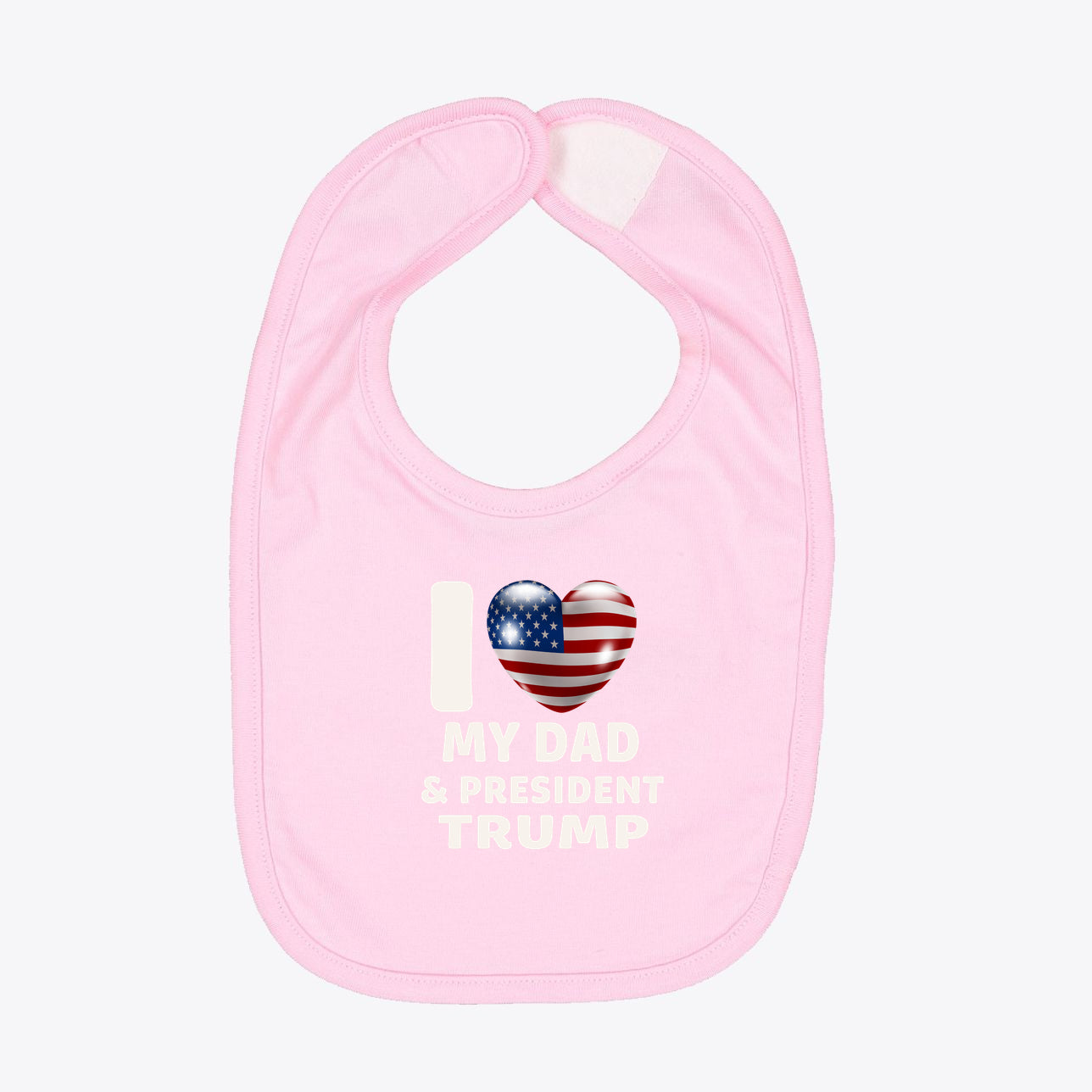 I Love My Dad & President Trump Infant Premium Jersey Bib