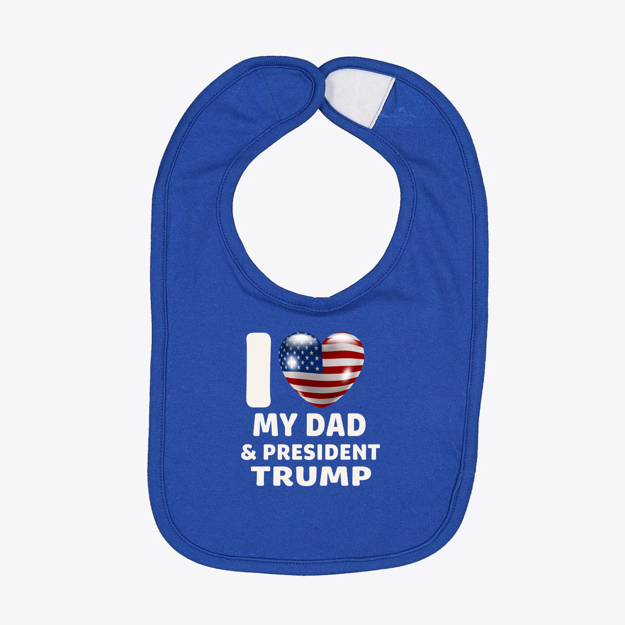 I Love My Dad & President Trump Infant Premium Jersey Bib