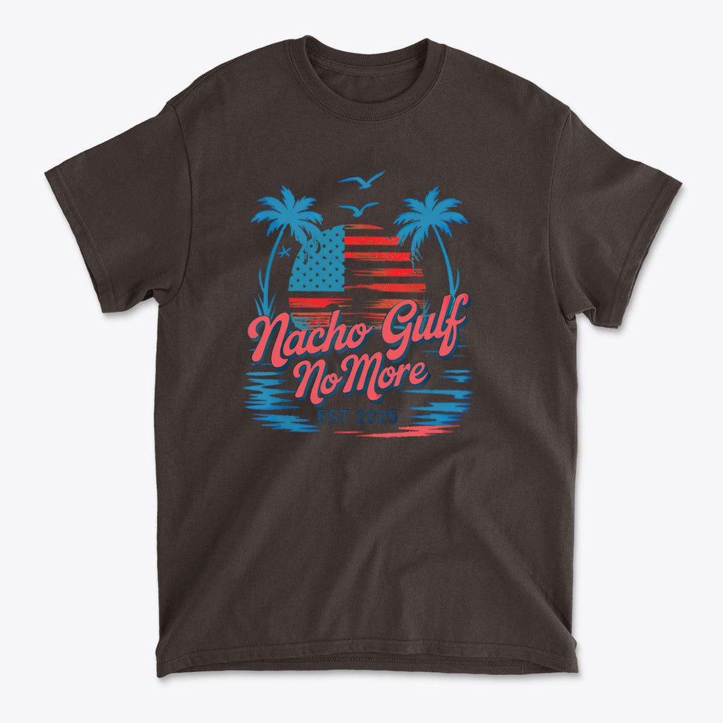 Nacho Gulf No More Est 2025 Bold Wordplay Graphic Shirt