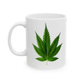 Cannabis Leaves White Glossy Mug 11 oz