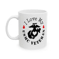 I Love My USMC Veteran White Glossy Mug 11 oz