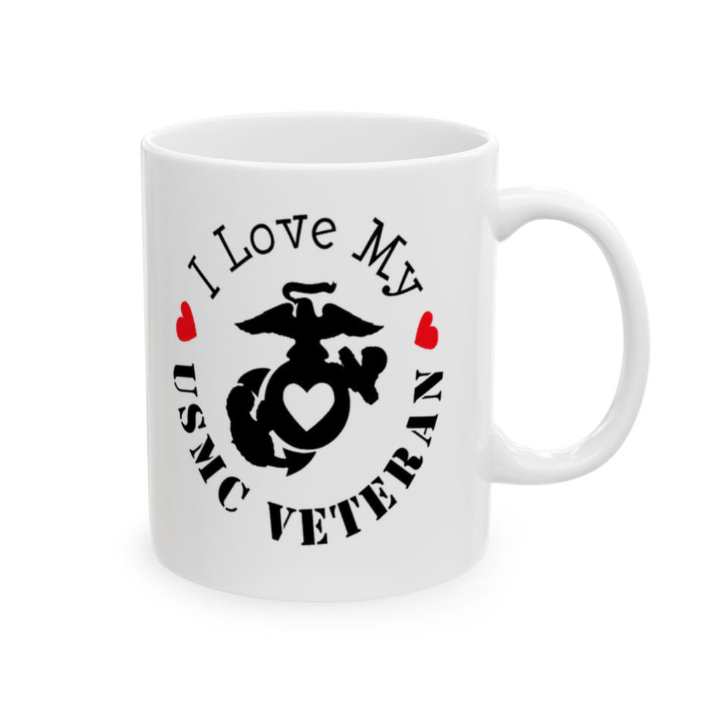 I Love My USMC Veteran White Glossy Mug 11 oz