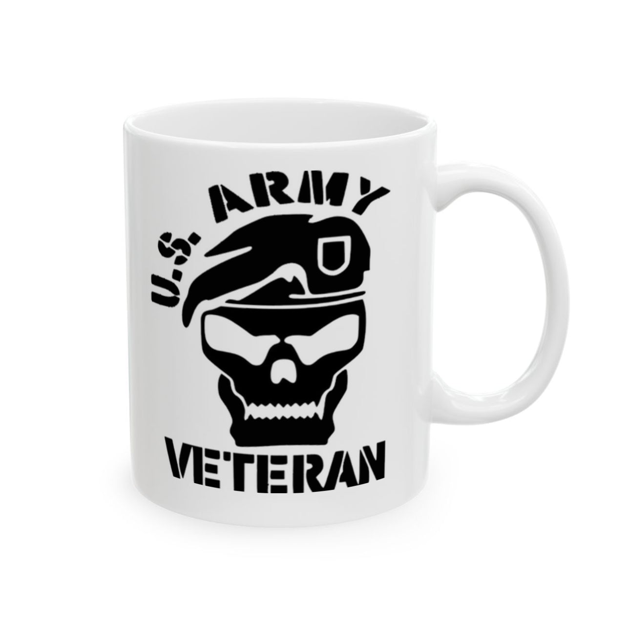US Army Veteran White Glossy Mug 11 oz