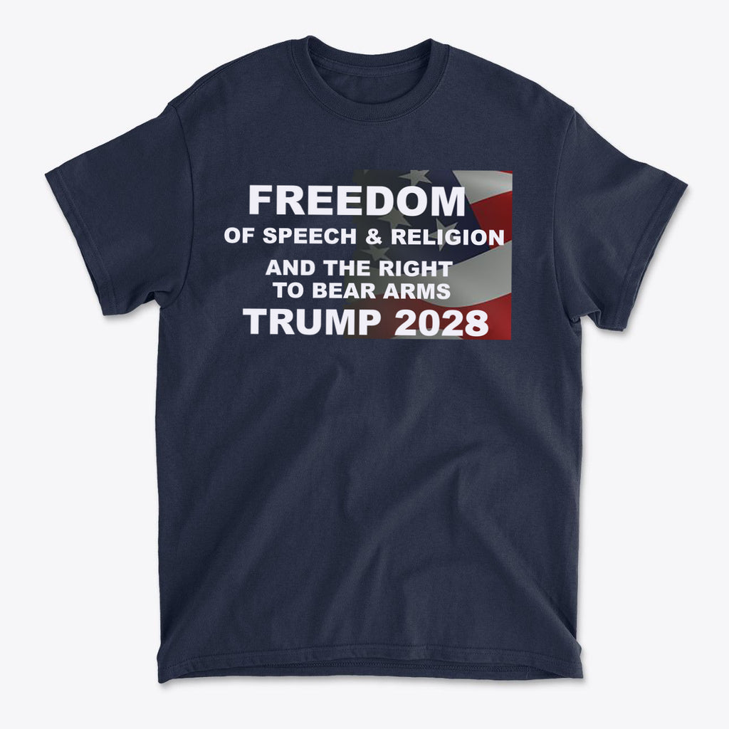SP-front-NVY-713Freedom Of Speech Religion Right To Bear Arms Trump 2028
