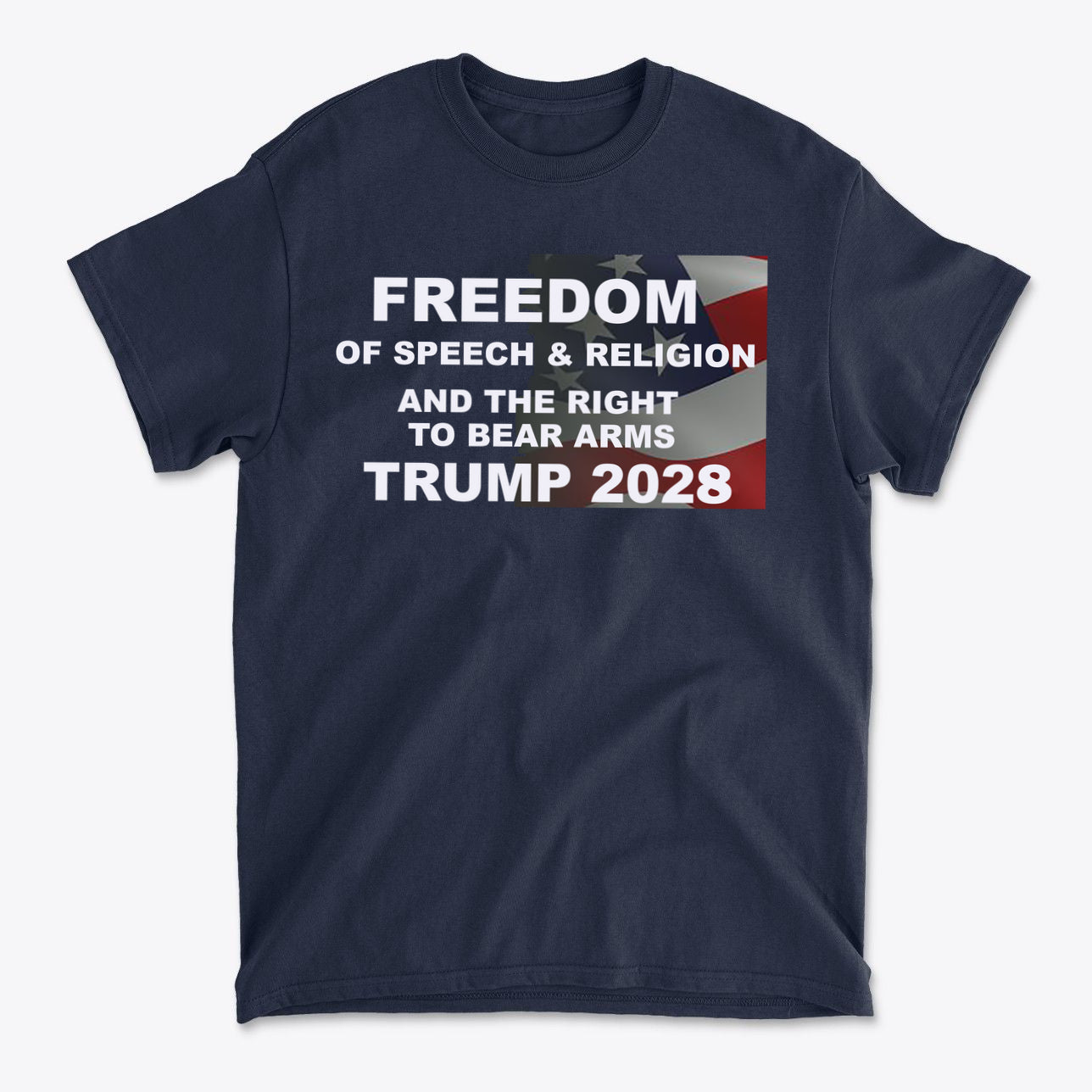 SP-front-NVY-713Freedom Of Speech Religion Right To Bear Arms Trump 2028