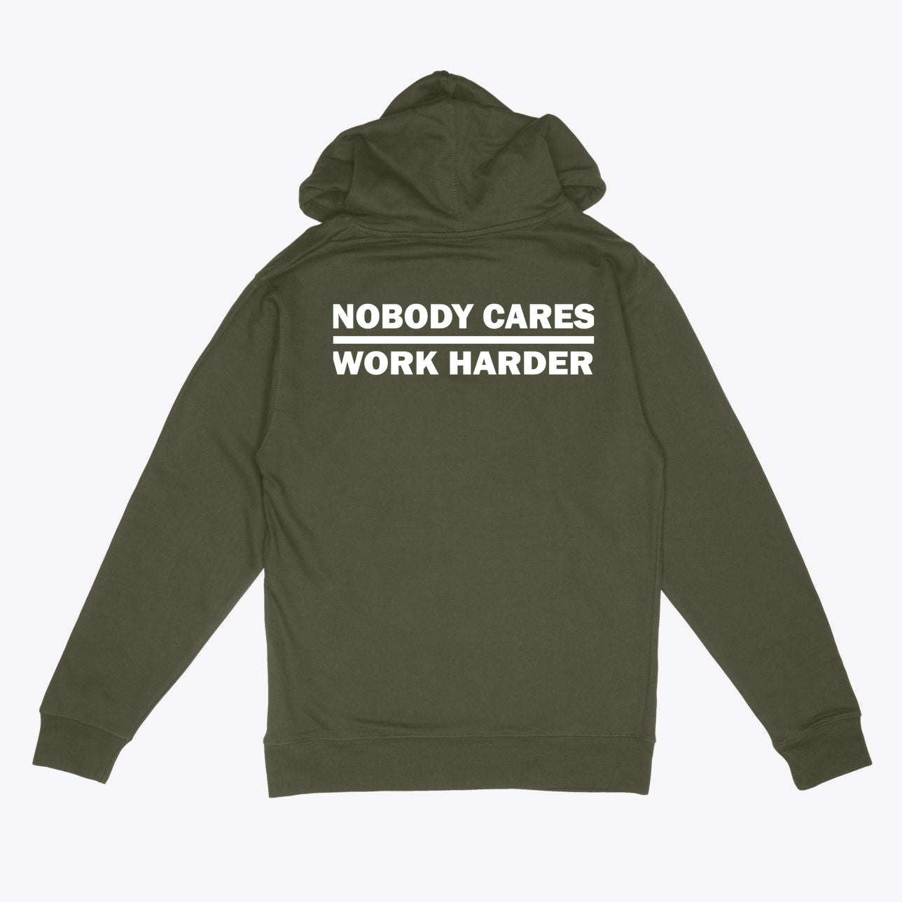 Nobody Cares Work Harder Fitness Hooded Sweatshirt