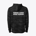Nobody Cares Work Harder Fitness Hooded Sweatshirt