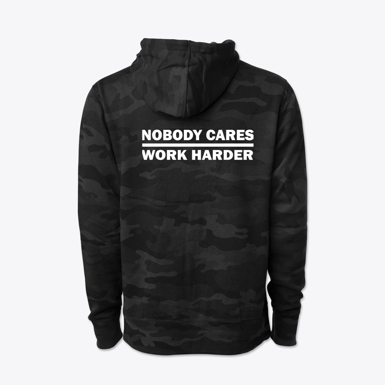 Nobody Cares Work Harder Fitness Hooded Sweatshirt